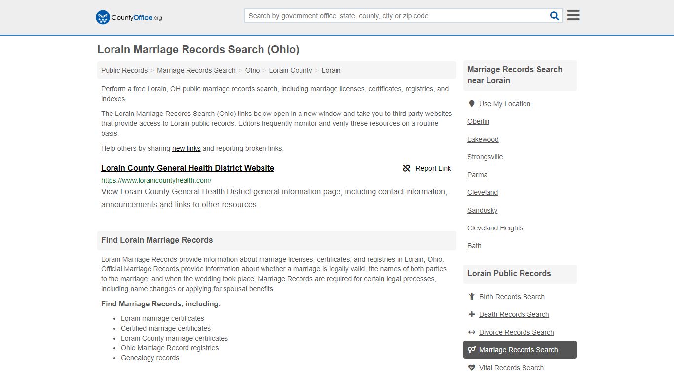 Marriage Records Search - Lorain, OH (Marriage Licenses ...